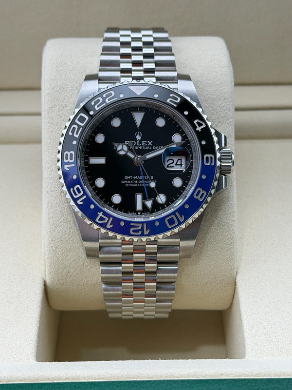 Rolex GMT Master II, Batgirl, 40mm, 126710BLNR, Jubilee Bracelet, 2025 Box and Papers