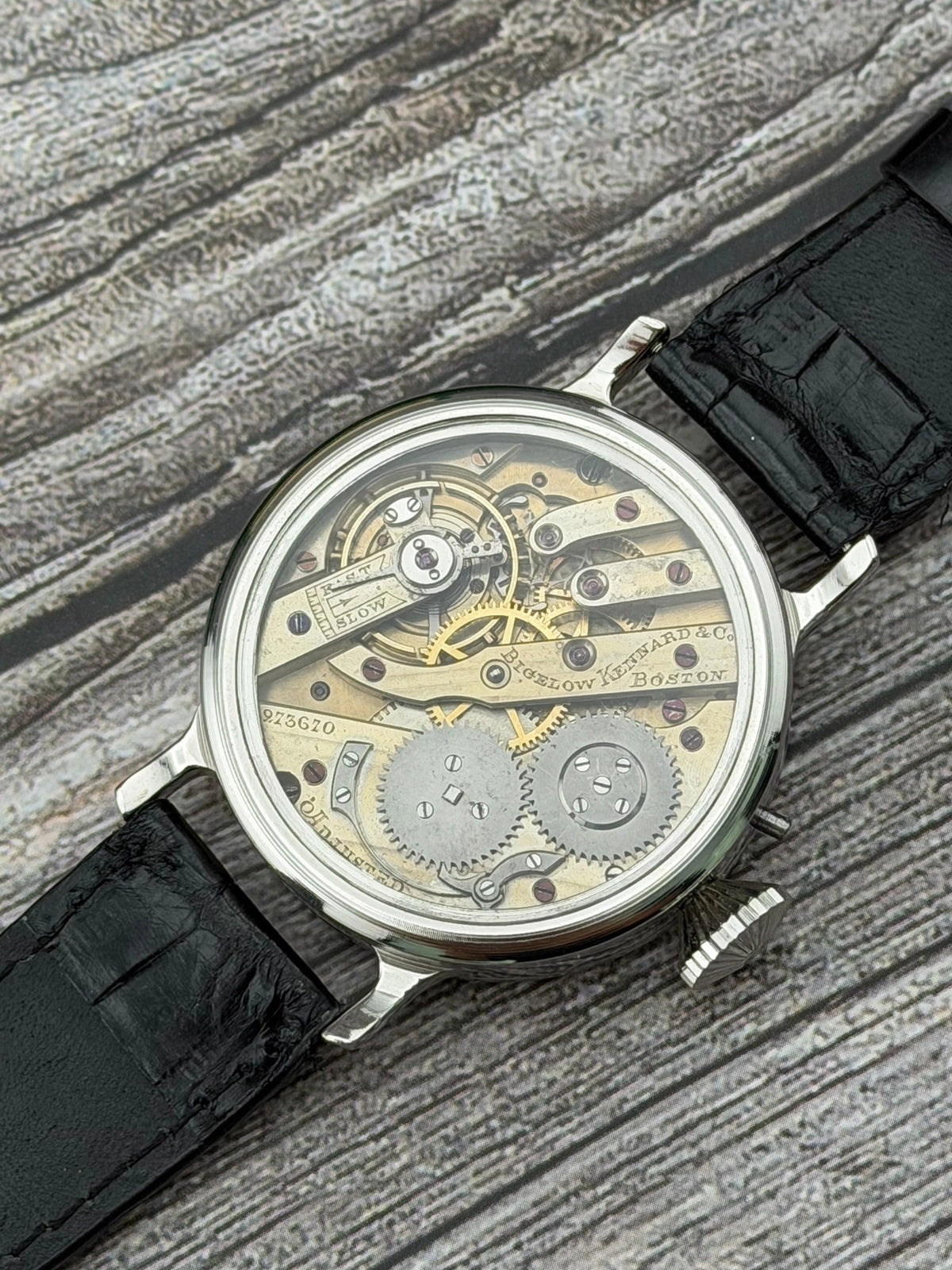 Bigelow and Kennard Marraige Watch - Bigelow Kennard & Co/ Movement White Dial on Leather Strap 1