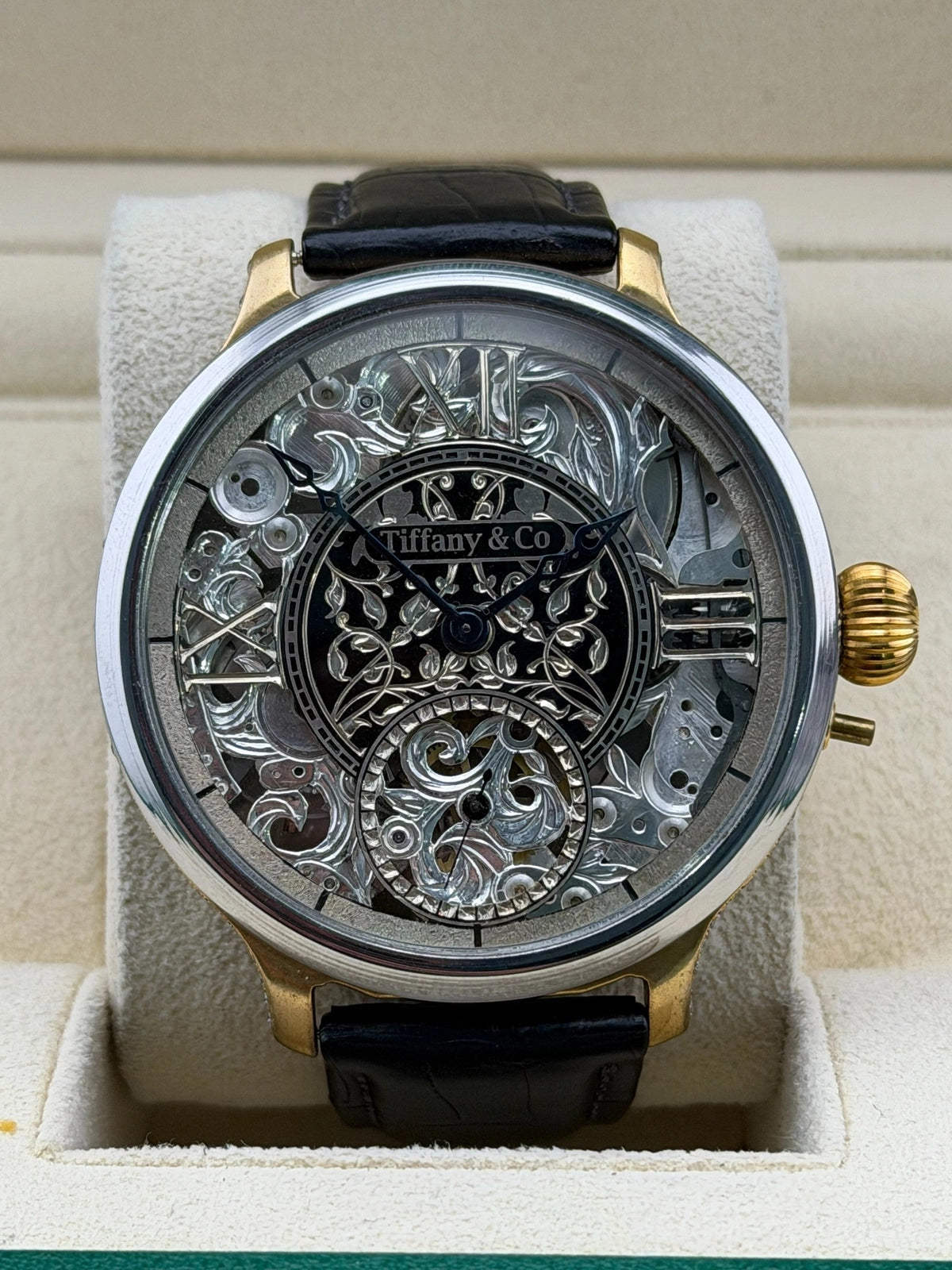 Custom Marriage Watch Custom Tiffany & Co/ Stamped Marriage Watch Custom Dial on Leather Strap