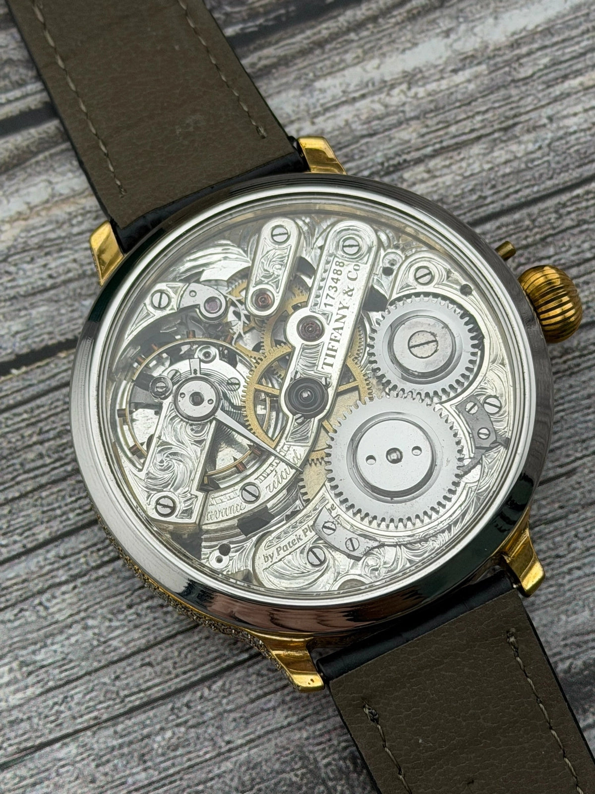 Custom Marriage Watch Custom Tiffany & Co/ Stamped Marriage Watch Custom Dial on Leather Strap