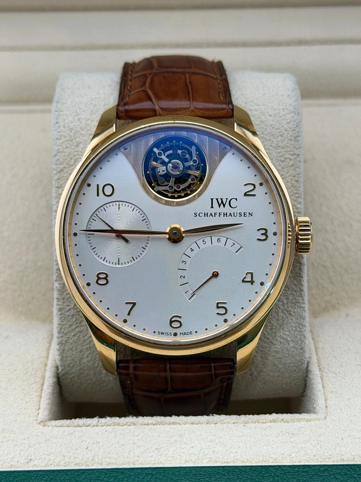 IWC Portuguese Tourbillon Cream Dial on Leather Strap 504202 2024