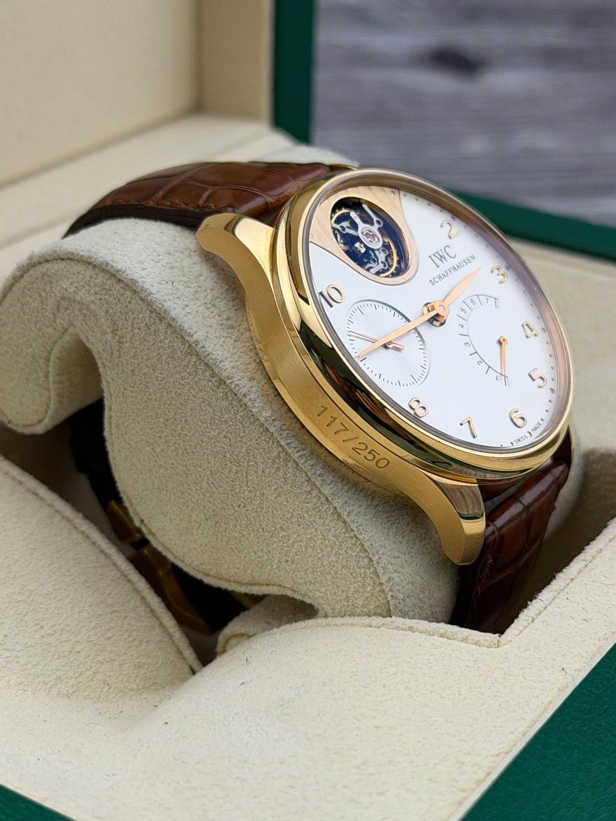 IWC Portuguese Tourbillon Cream Dial on Leather Strap 504202 2024