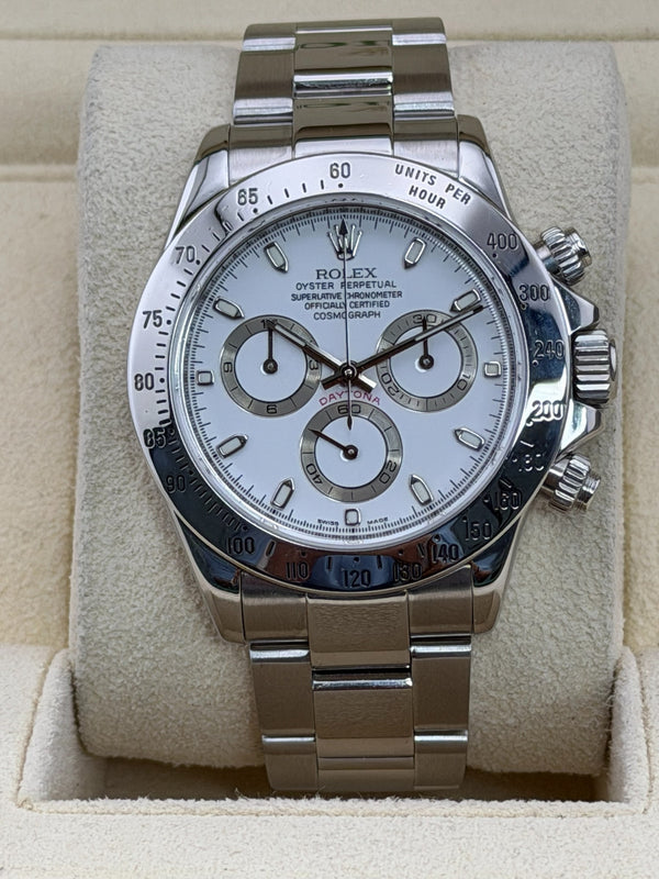 Rolex Daytona, Stainless, White Dial, 40mm, 116520, 2007 Watch and Box