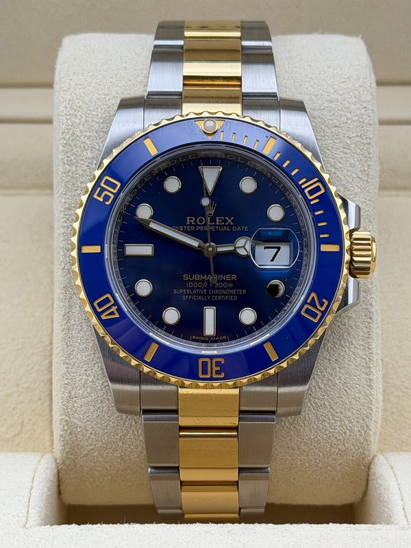 Rolex Submariner Date 40mm, Bluesy, 116613LB, 2017 Box and Papers