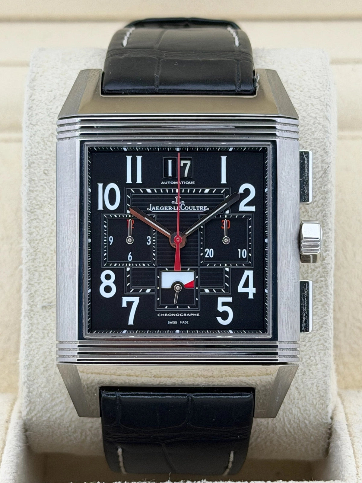 Jaeger-LeCoultre Reverso Duo Face Black Dial on Leather Strap 231.T.50