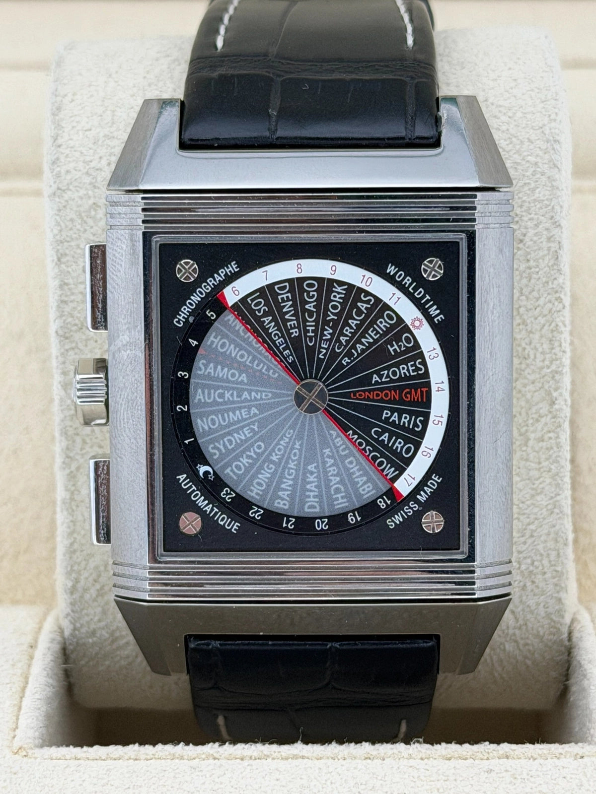 Jaeger-LeCoultre Reverso Duo Face Black Dial on Leather Strap 231.T.50