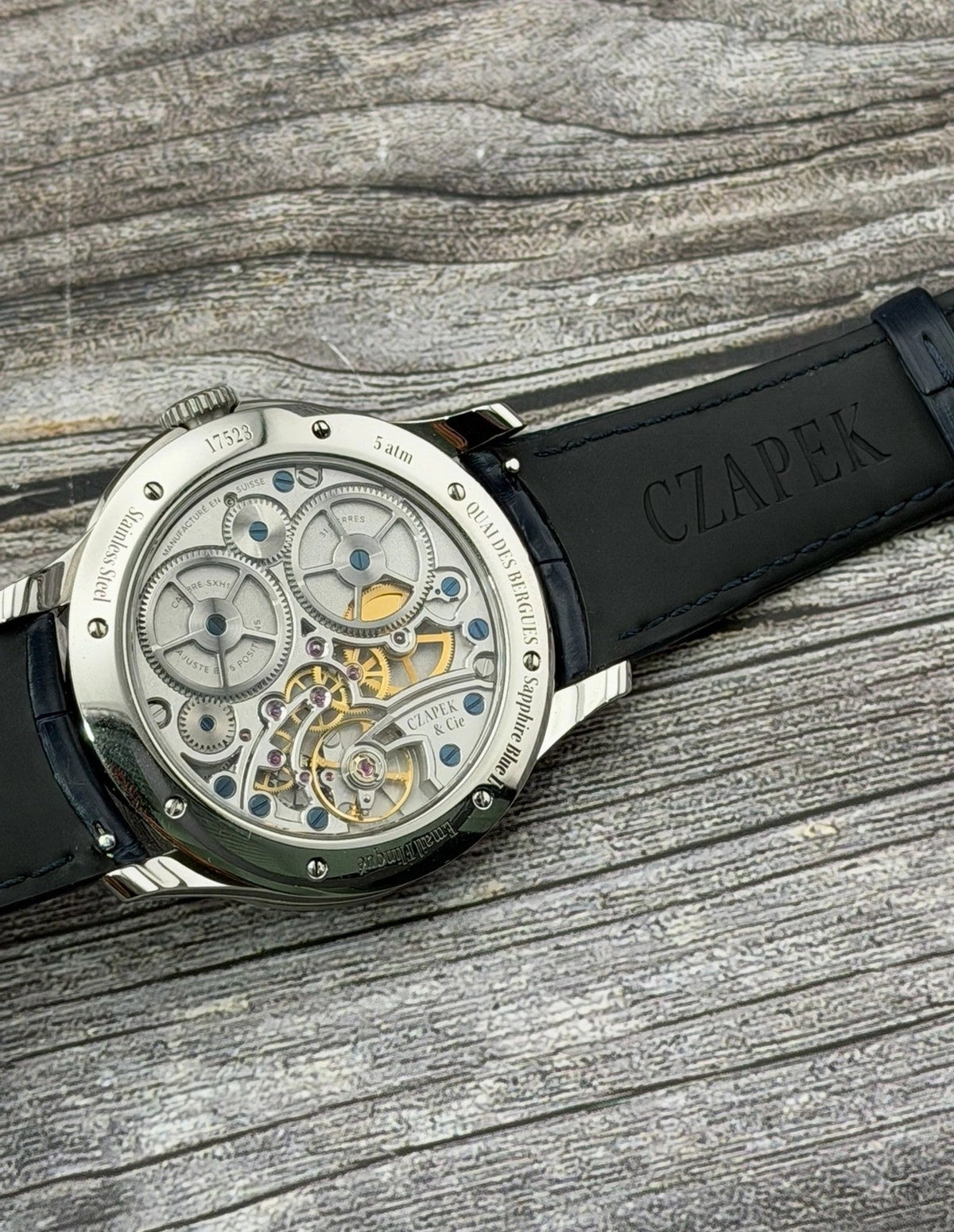Czapek Quai Des Bergues Blue Dial on Leather Strap SAPPHIRE BLUE L Complete 2024