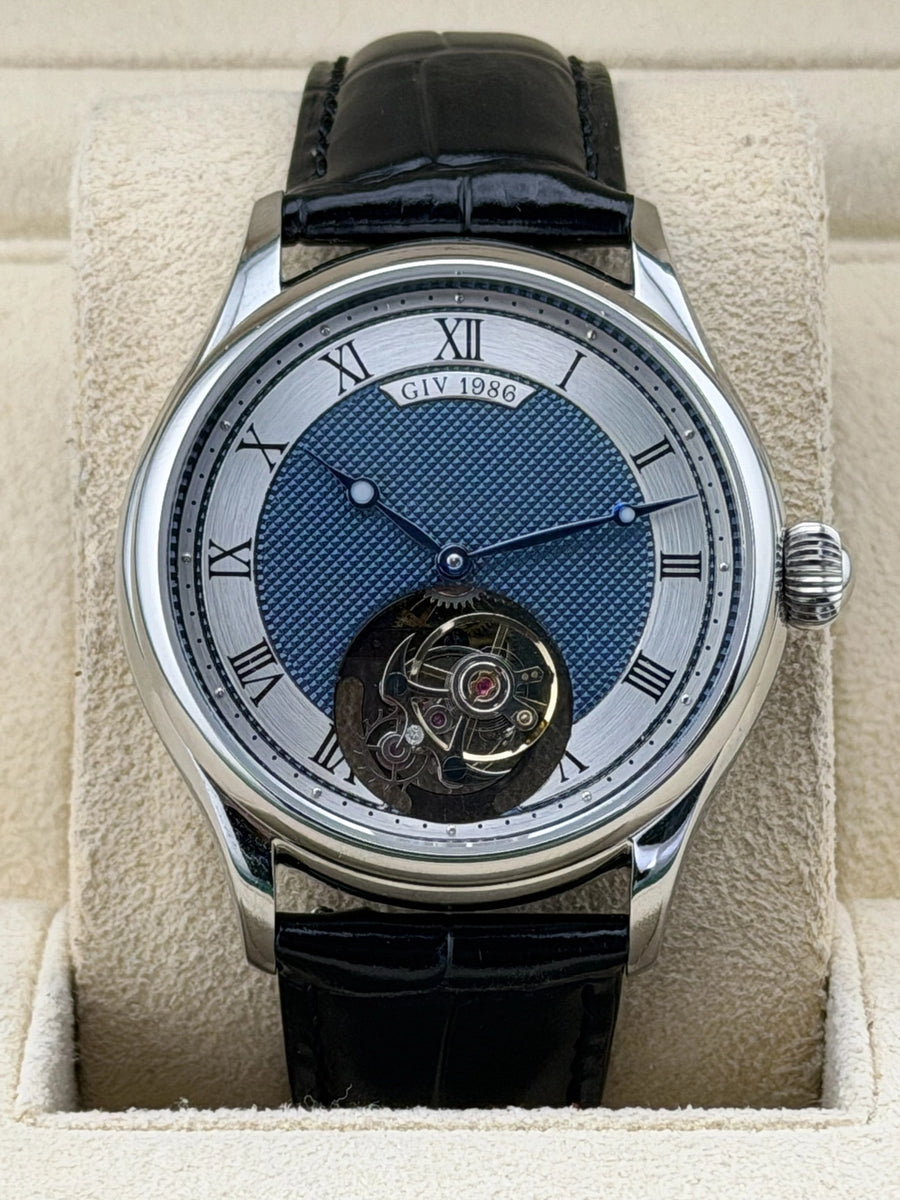 Aesop GIV Flying Tourbillon Blue/Silver Dial on Leather Strap T09 Complete 2026