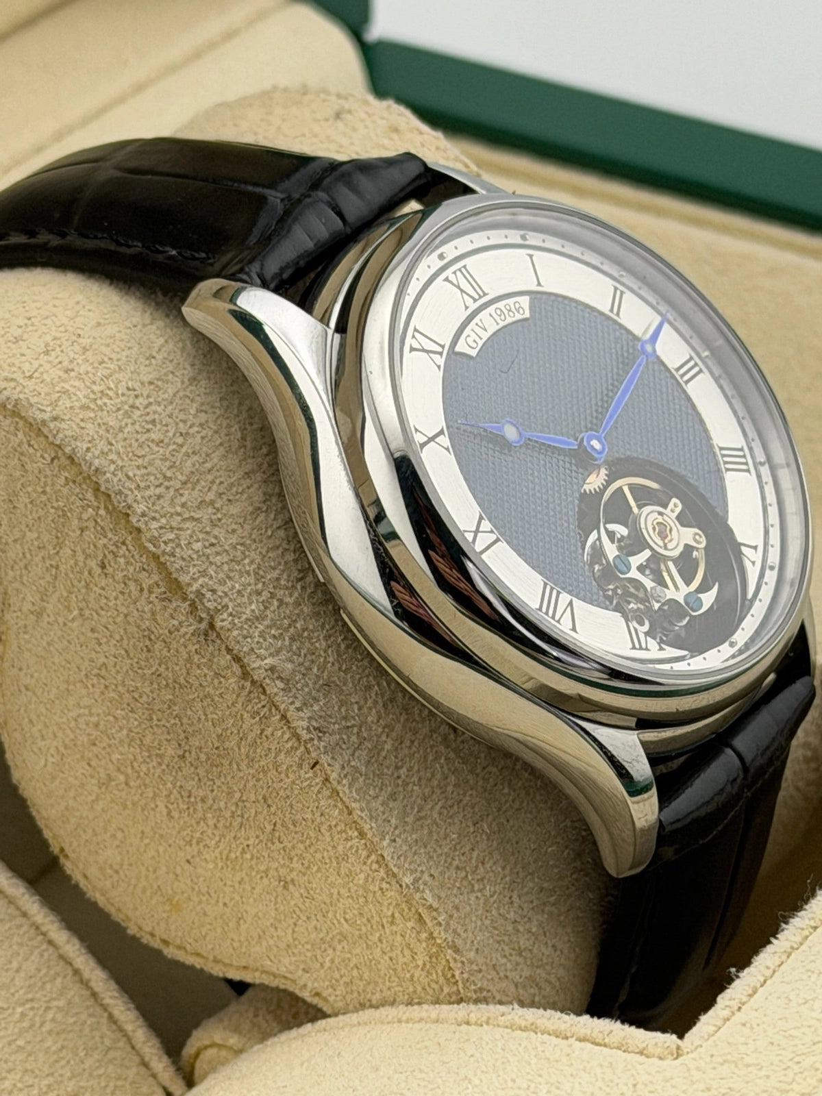 Aesop GIV Flying Tourbillon Blue/Silver Dial on Leather Strap T09 Complete 2026