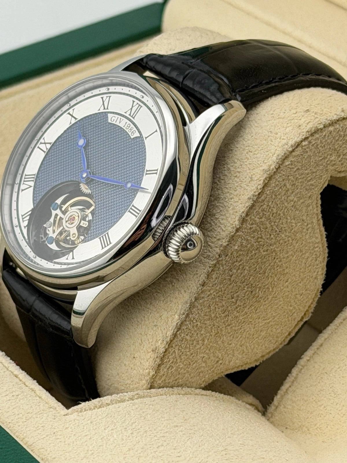 Aesop GIV Flying Tourbillon Blue/Silver Dial on Leather Strap T09 Complete 2026