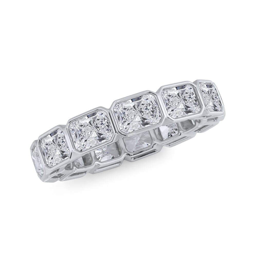 Radiant Cut East West Eternity Ring