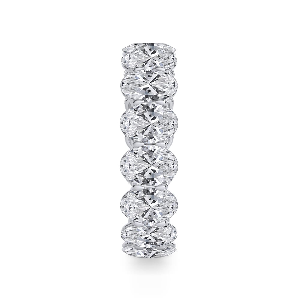 Oval Cut Gallery Eternity Ring