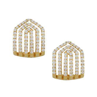 Doves by Doran Paloma Deco Diamond Collection Earrings