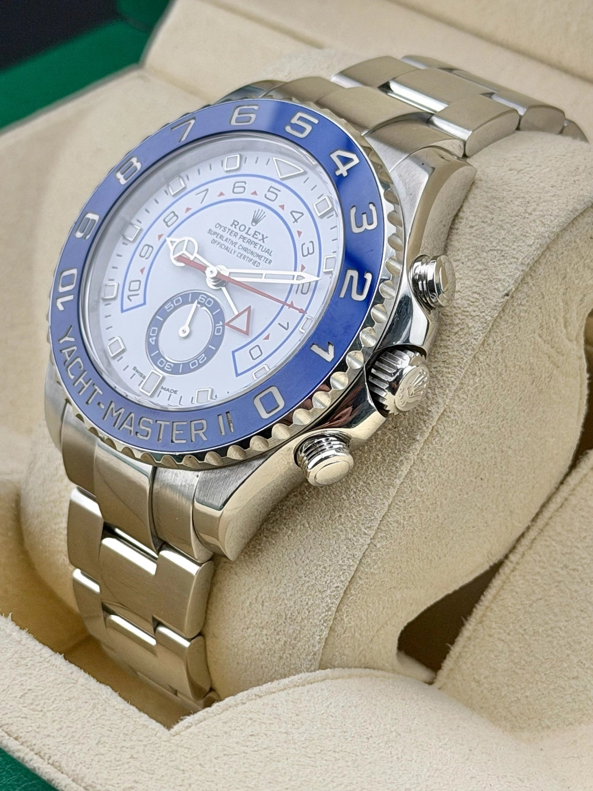 Rolex Yacht-Master II Mercedes Hands Dial on Oyster 116680 Complete 2017