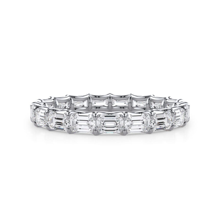 Emerald Cut East West Eternity Ring
