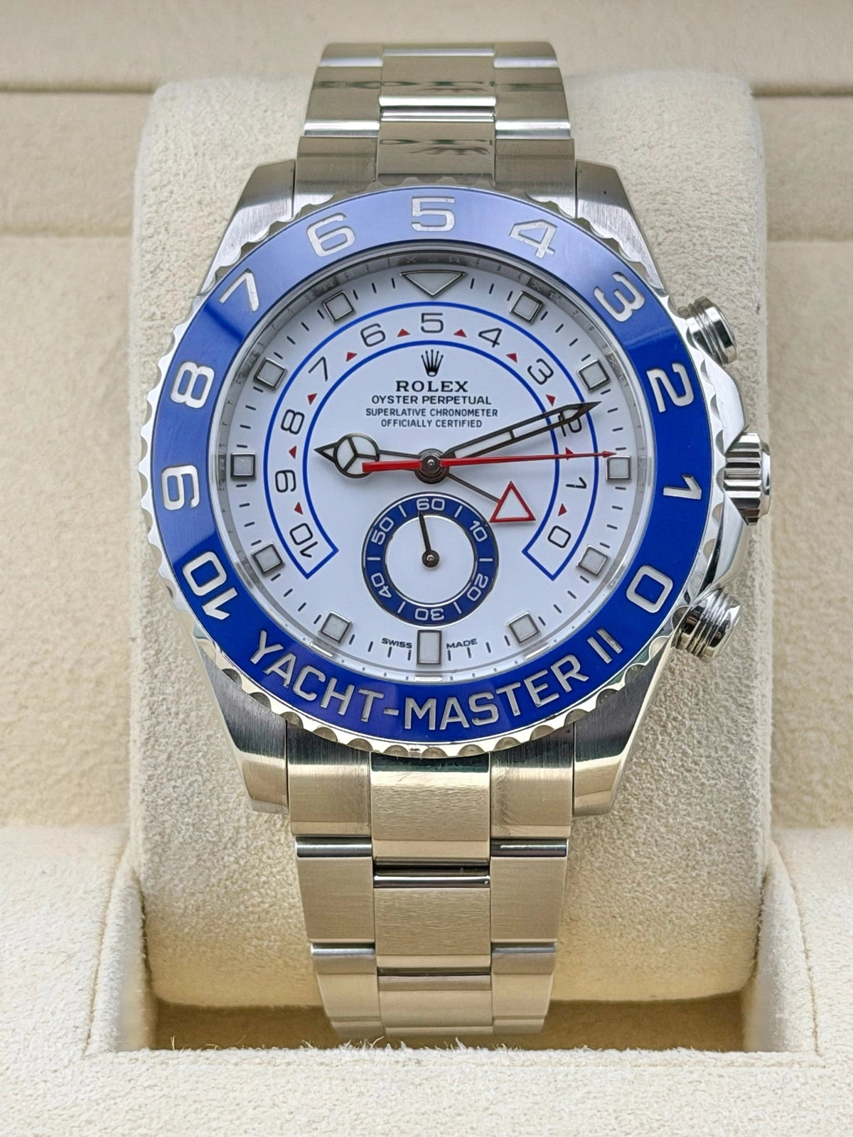 Rolex Yacht-Master II Mercedes Hands Dial on Oyster 116680 Complete 2017