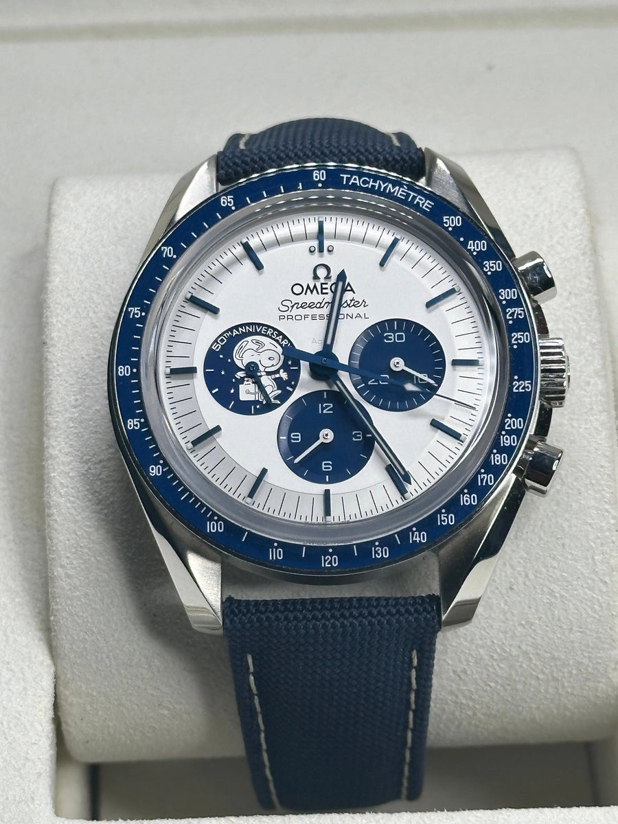 Omega Snoopy Silver Dial on Nylon Strap 310.32.42.50.02.001 Complete 2022