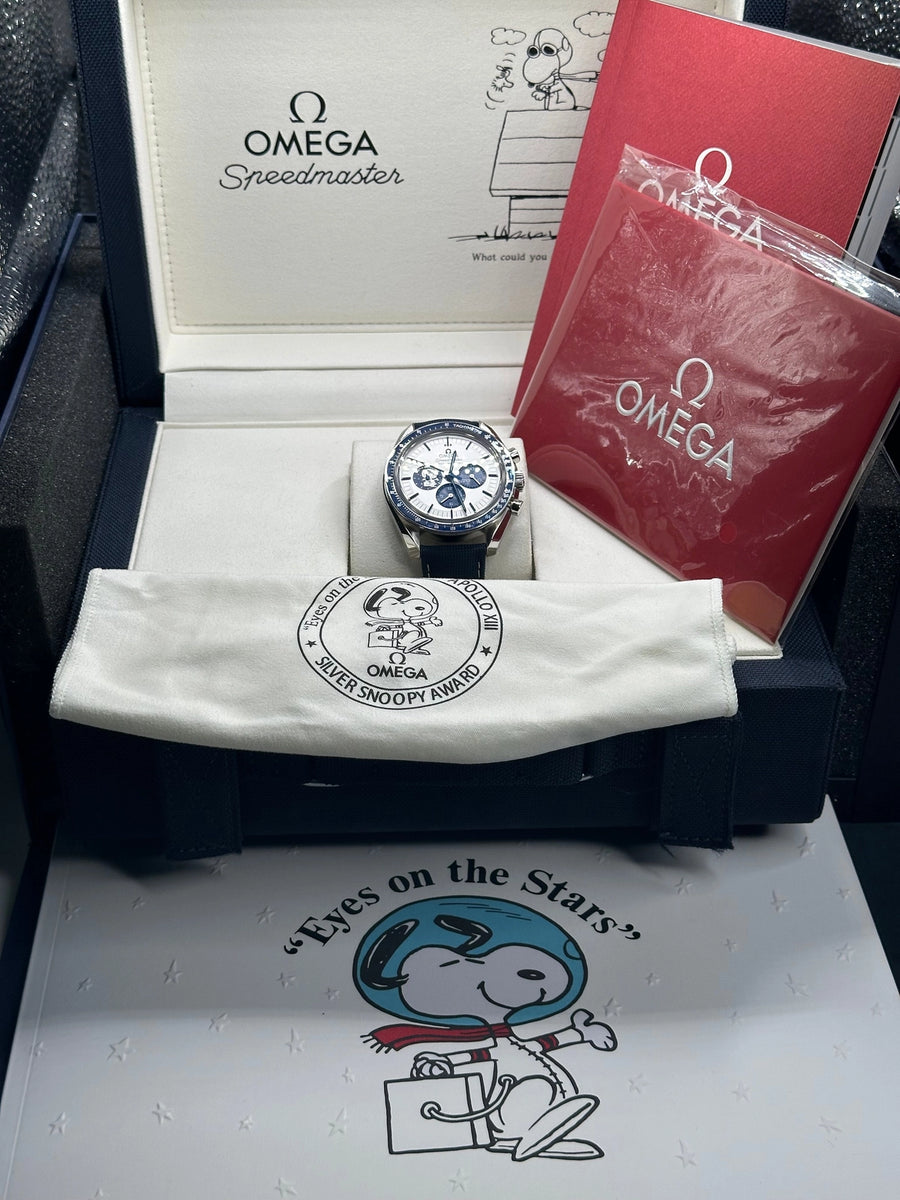 Omega Snoopy Silver Dial on Nylon Strap 310.32.42.50.02.001 Complete 2022