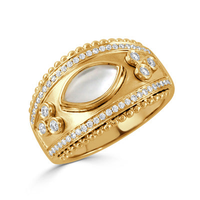 Doves by Doron Paloma Justinian Collection Mother of Pearl Ring
