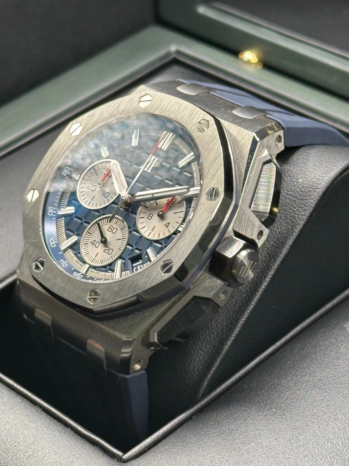 Audemars Piguet Royal Oak Offshore Selfwinding Chronograph Blue Dial on Rubber Strap 26420TI.OO.A027CA.01 Complete 2022