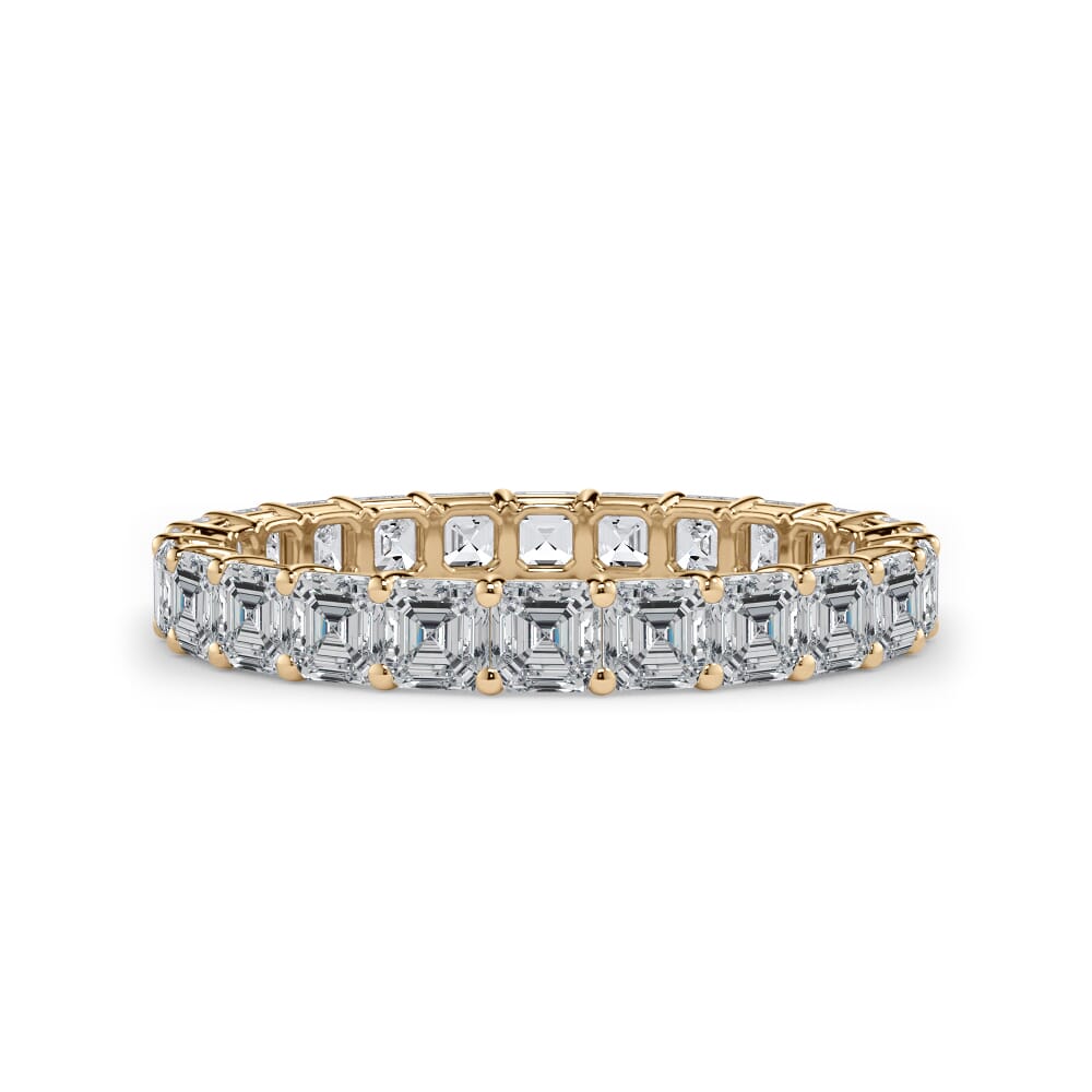 Asscher Cut Gallery Eternity Ring