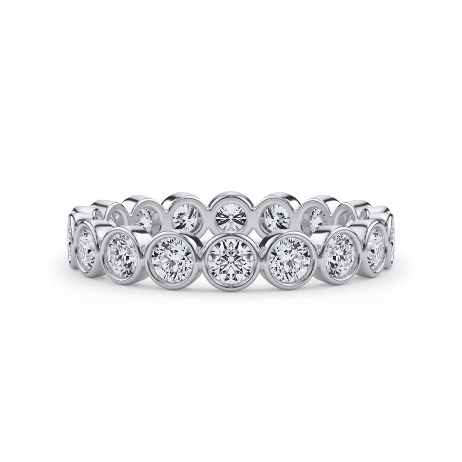 Round Brilliant Cut Bezel Set Eternity Band