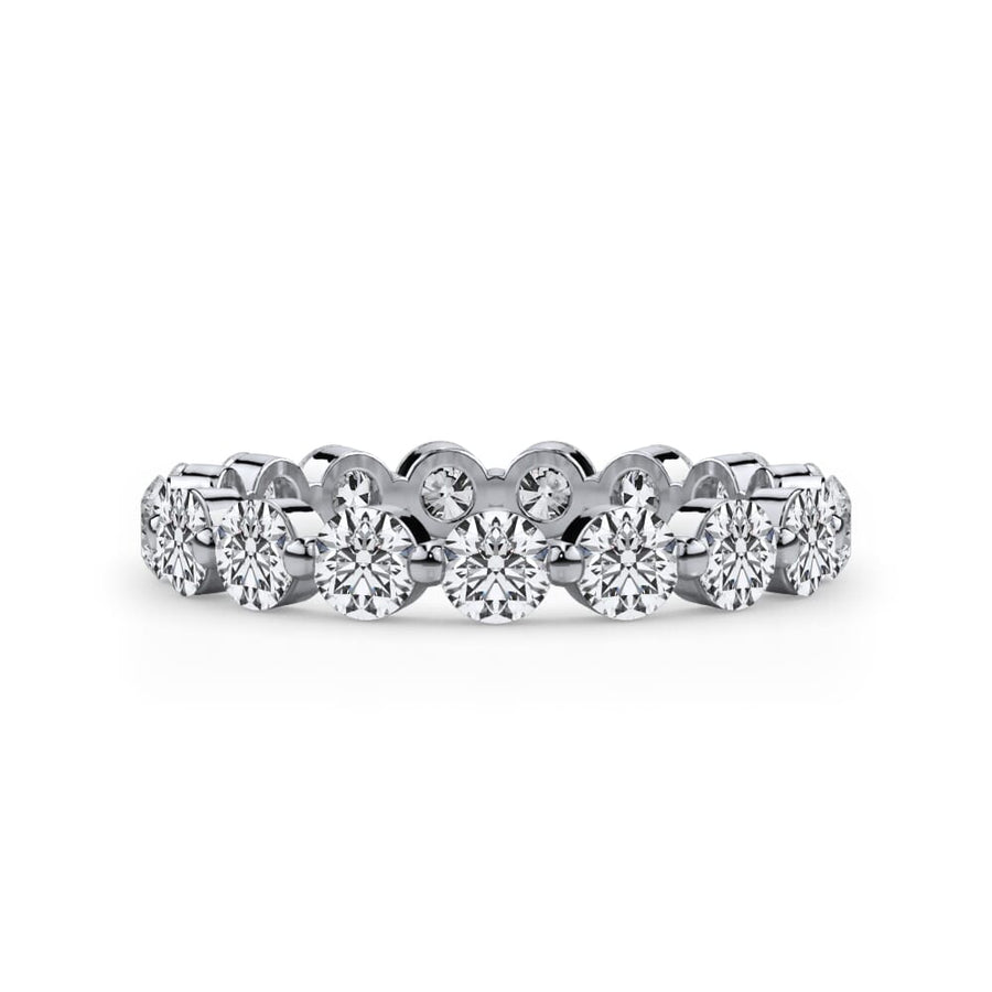 Round Brilliant Cut Single Prong Eternity Band