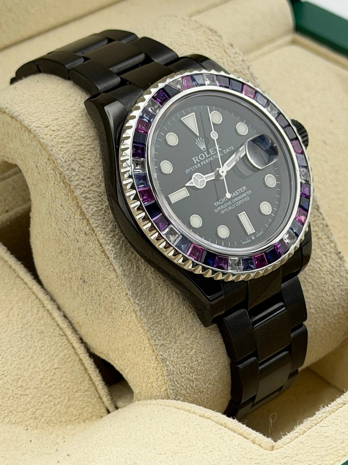 Rolex Yacht-Master 40 PVD and Customized Custom Black Dial on Oyster 116622 with Box