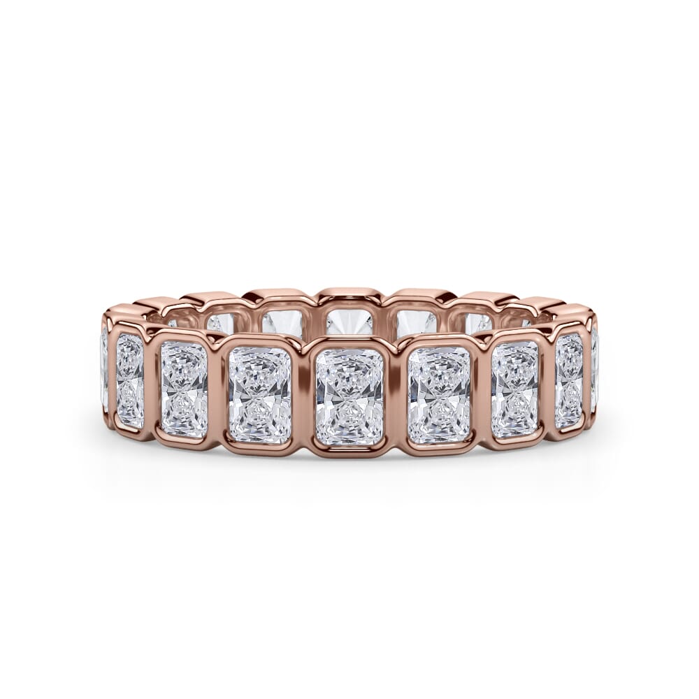 Radiant Cut Bezel Set Eternity Ring