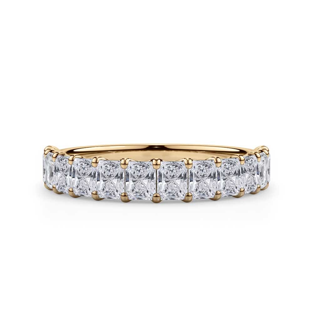 Radiant Cut Gallery 1/2 Eternity Ring