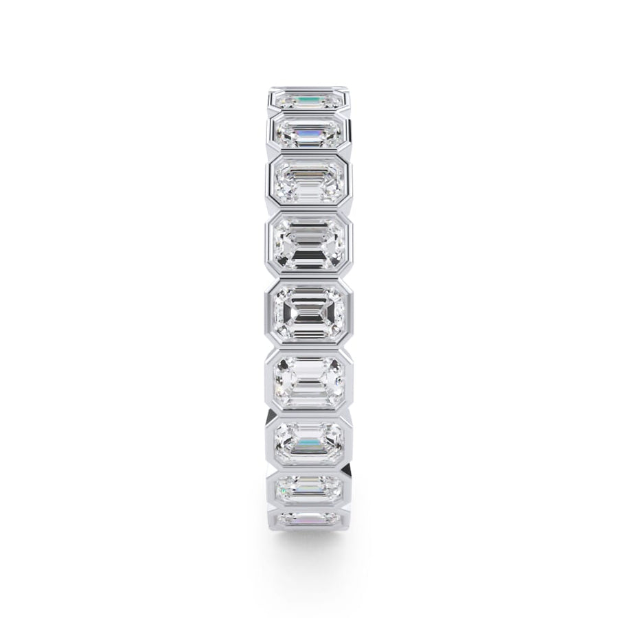 Emerald Cut Besel Set Ring