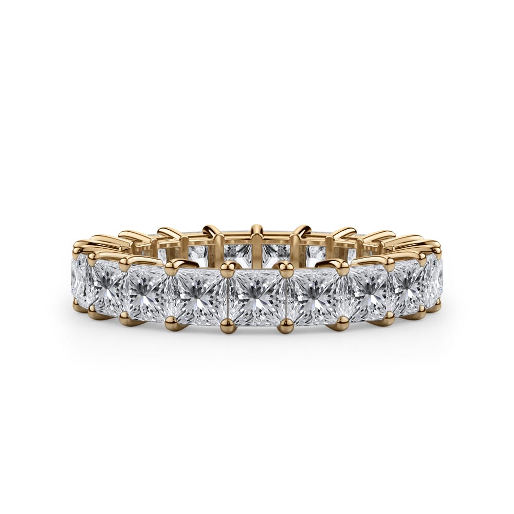 Princess Cut Gallery Eternity Ring