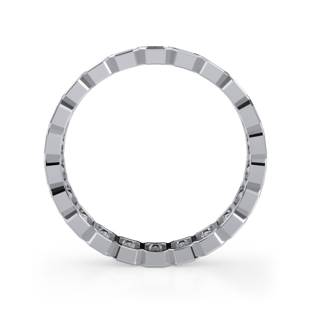 Emerald Cut Besel Set Ring