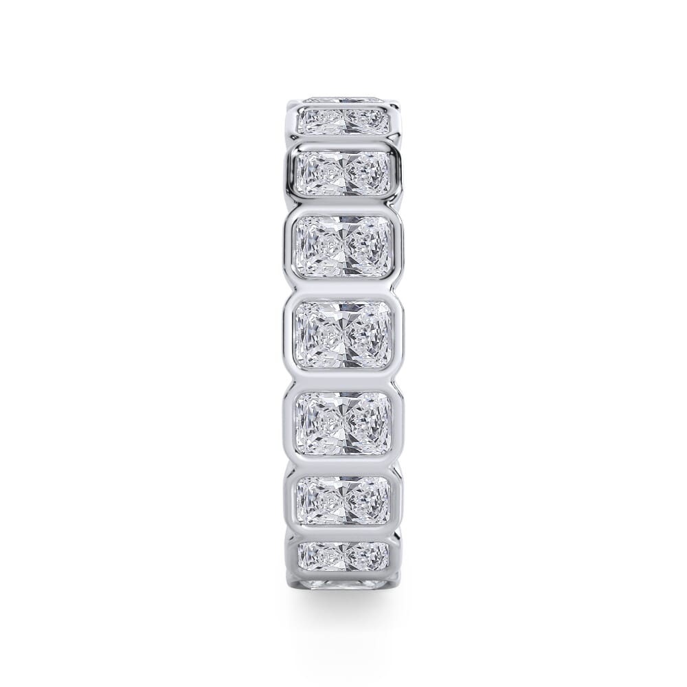 Radiant Cut Bezel Set Eternity Ring