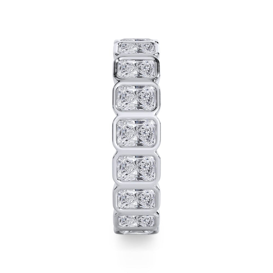 Radiant Cut Bezel Set Eternity Ring