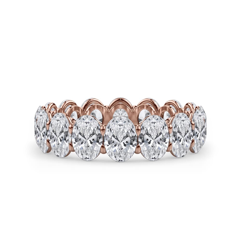 Oval Cut Gallery Eternity Ring
