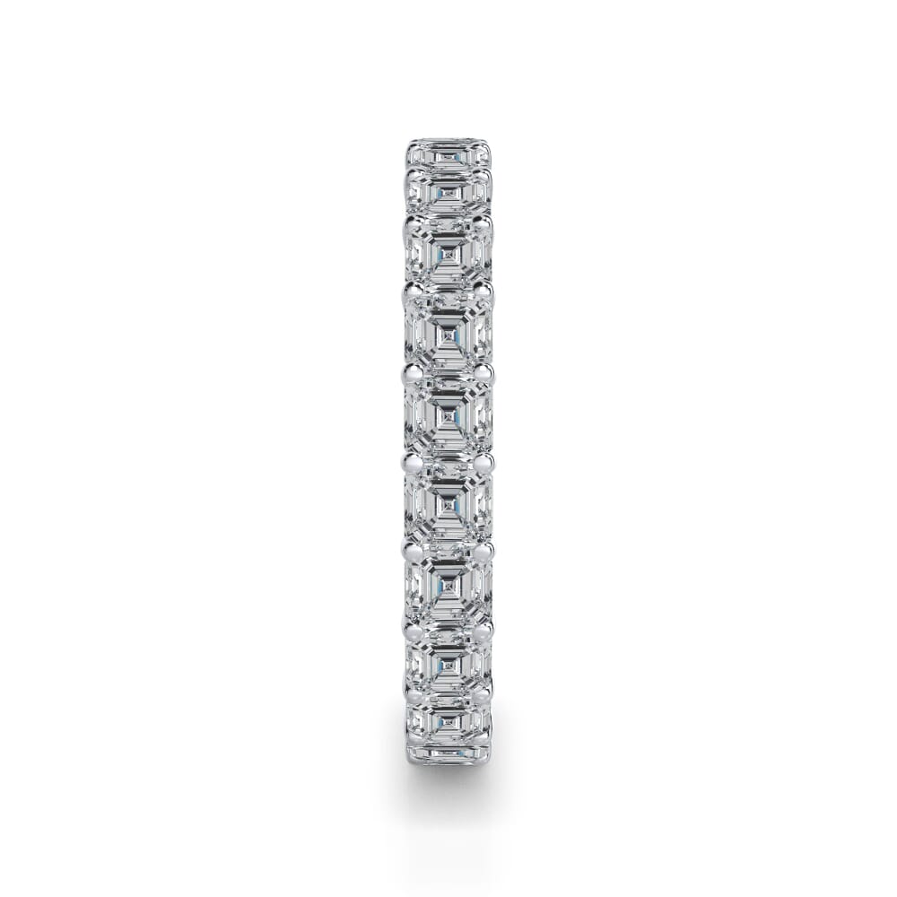 Asscher Cut Gallery Eternity Ring