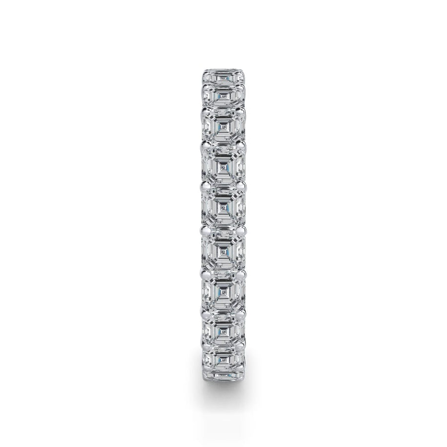 Asscher Cut Gallery Eternity Ring