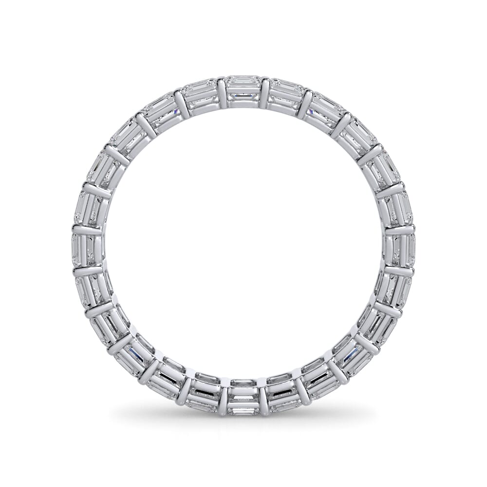 Asscher Cut Gallery Eternity Ring