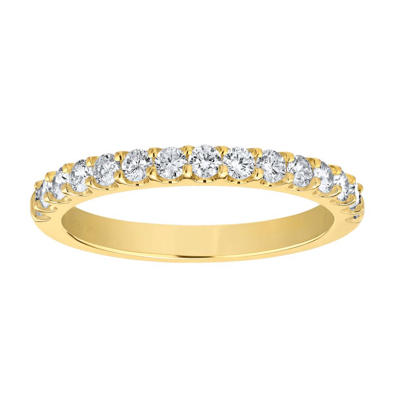 14k Yellow Gold Prong Set Diamond Band 0.25 Carat