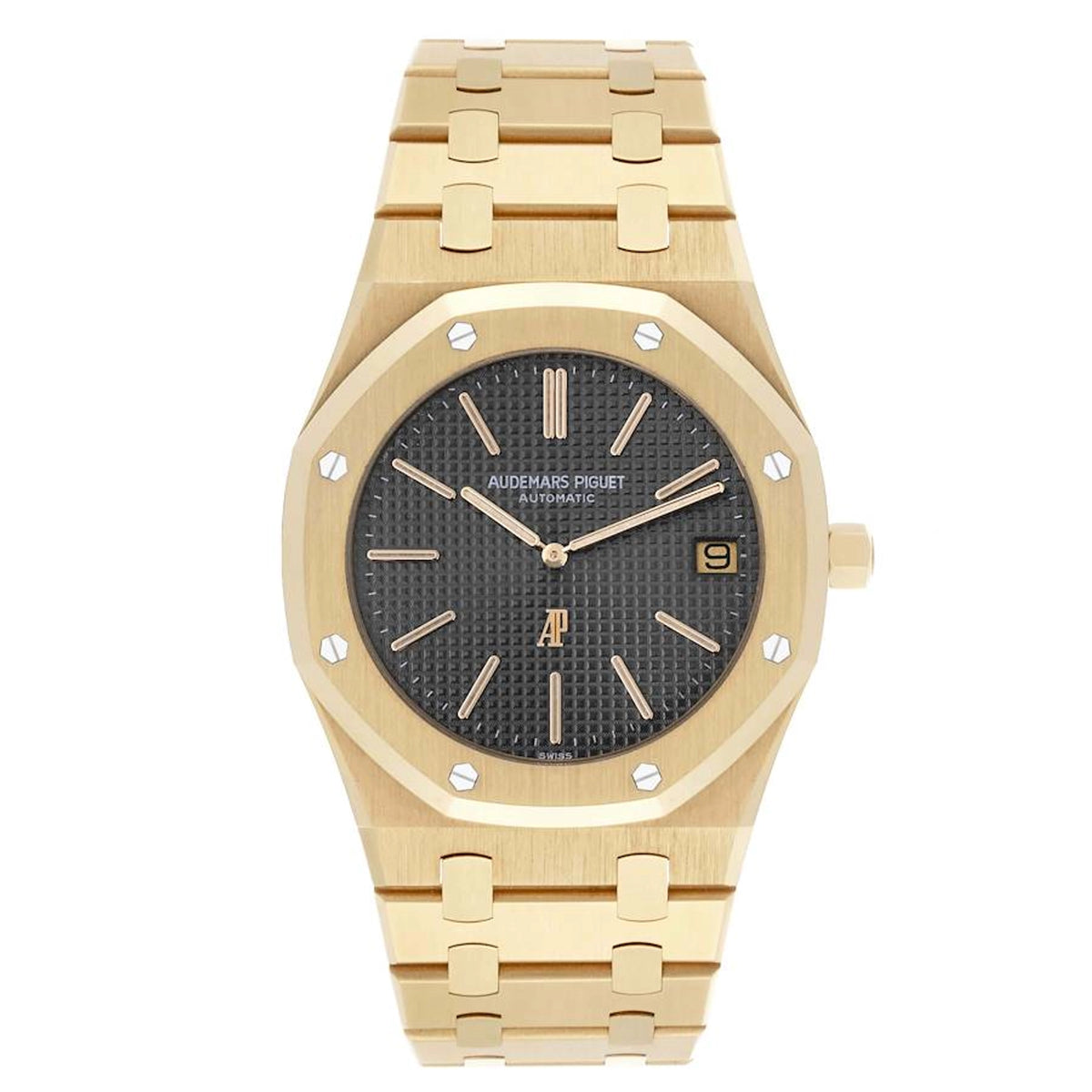 Audemars Piguet Royal Oak "Jumbo" Black Tapestry Diamond Dial on Bracelet 5402BC Archives 1980