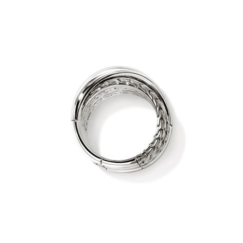 JH Essential Crossover Ring, Sterling Silver