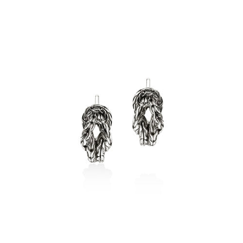 JH Love Knot Hoop Earring, Sterling Silver, 13MM