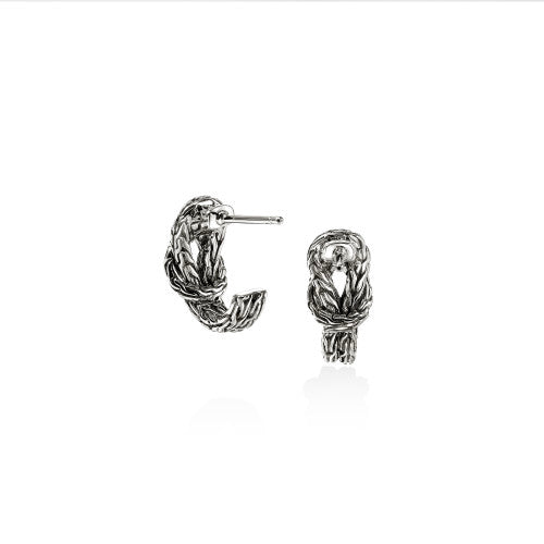 JH Love Knot Hoop Earring, Sterling Silver, 13MM