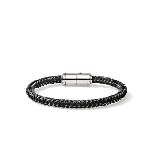 JH Cord Bracelet, Sterling Silver, Rubber