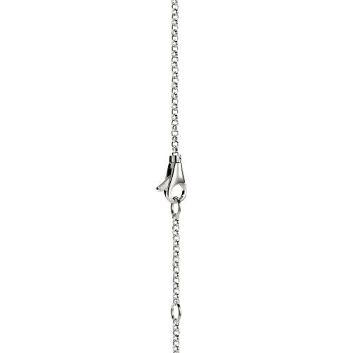 JH Icon Link Pendant Necklace, Sterling Silver, Gold, 2MM