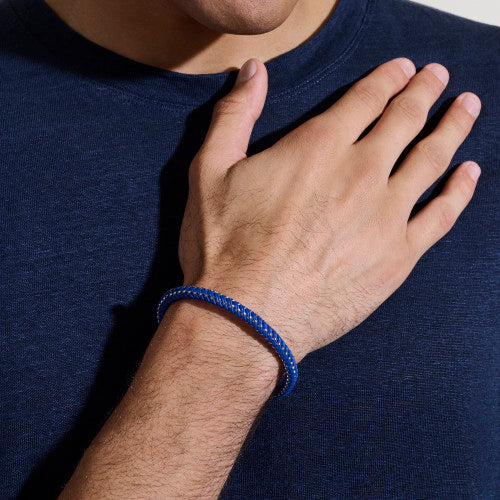 JH Cord Bracelet, Sterling Silver, Rubber