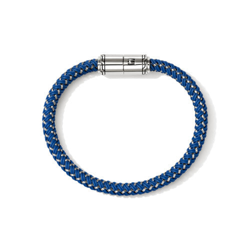 JH Cord Bracelet, Sterling Silver, Rubber