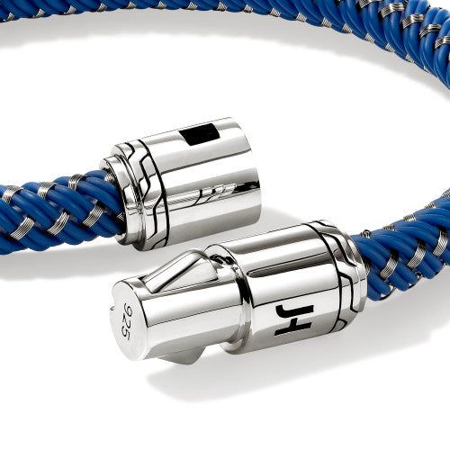 JH Cord Bracelet, Sterling Silver, Rubber