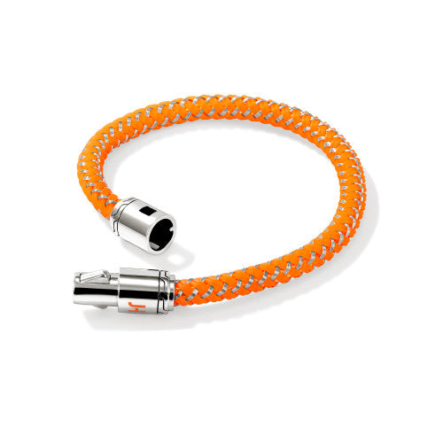 JH Cord Bracelet, Sterling Silver, Rubber